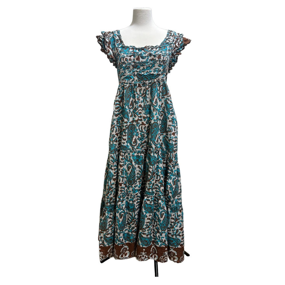 House Of Harlow 1960 Peasant Hippie Dress S 100% Cotton Cottagecore Boho Maxi - Picture 2 of 10